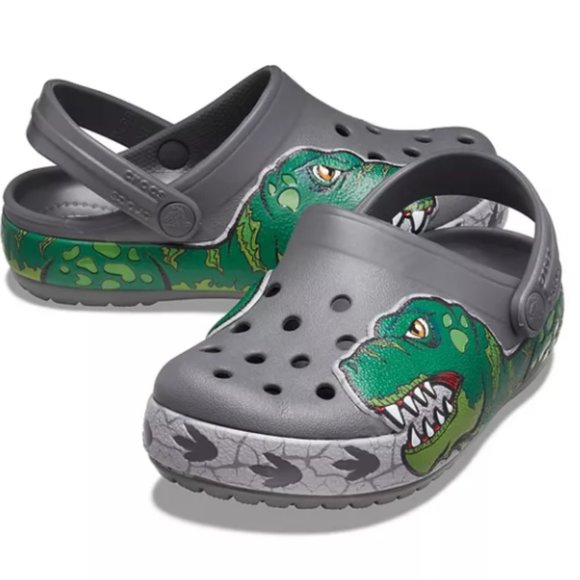 dinosaur light up crocs